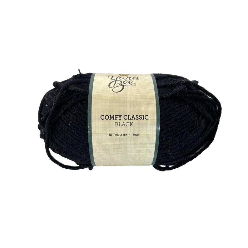 Yarn Bee Comfy Classic Yarn Black 3.5 Oz AT475 Etsy