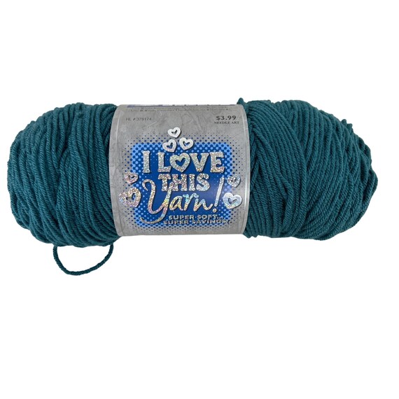 Hobby Lobby I Love This Yarn Antique Teal 7 Oz Acrylic AT566 