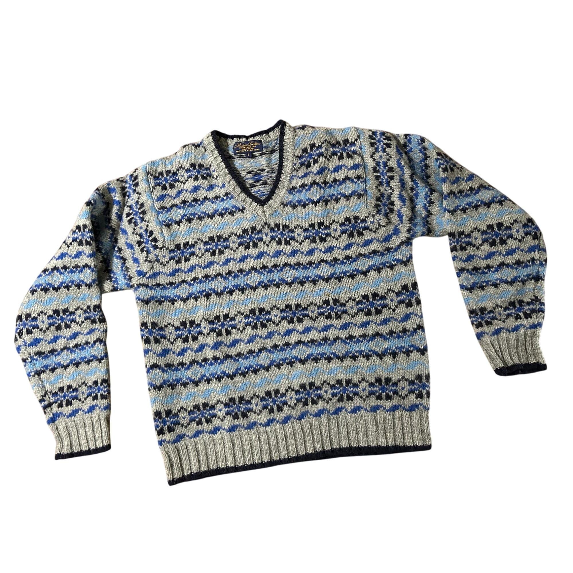 Brooks Brothers Fair Isle Sweater - Etsy