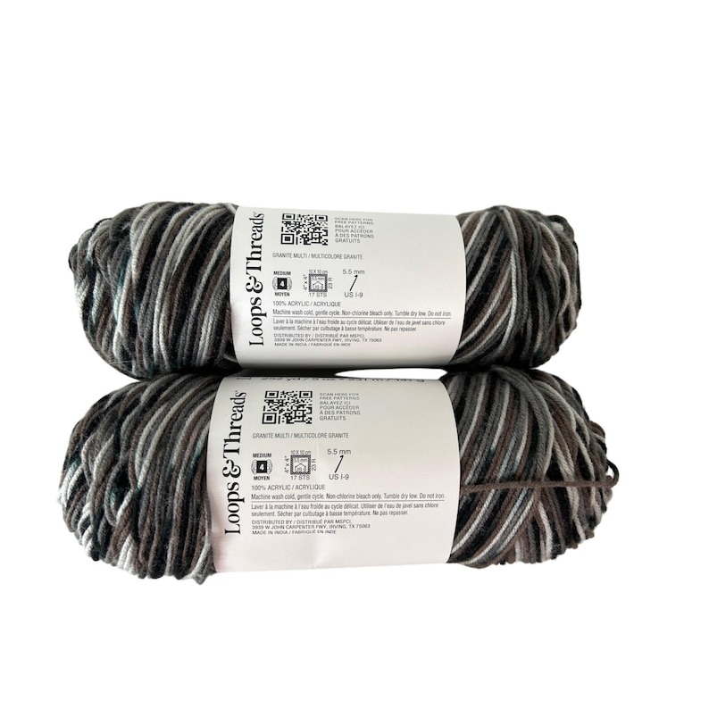 Loops and Threads Soft Classic Granite Multi Acrylic Yarn 5 Oz AT444 ...