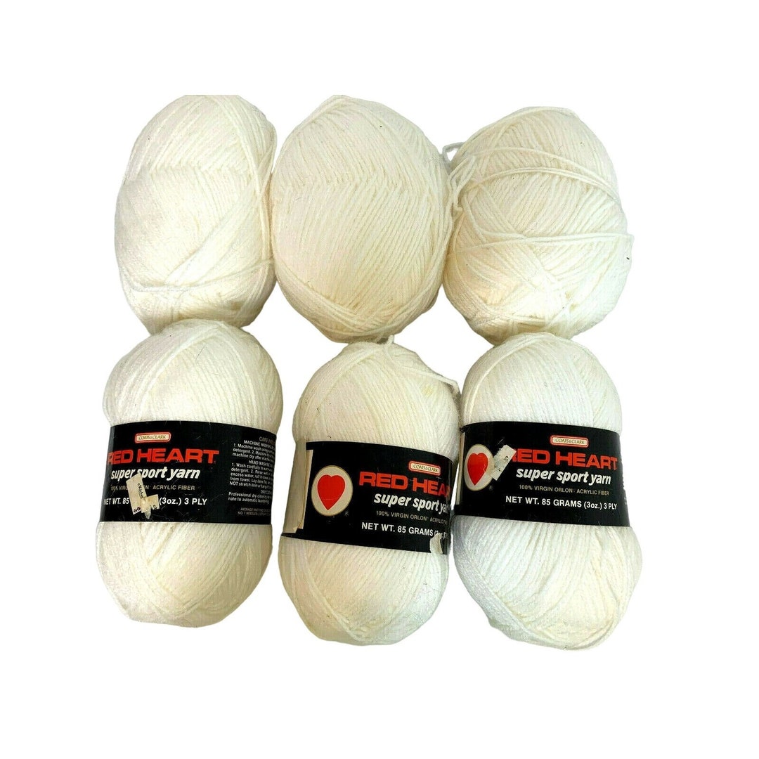 Red Heart Super Saver Yarn White 7 Oz. 364 Yd Worsted Acrylic AT407 