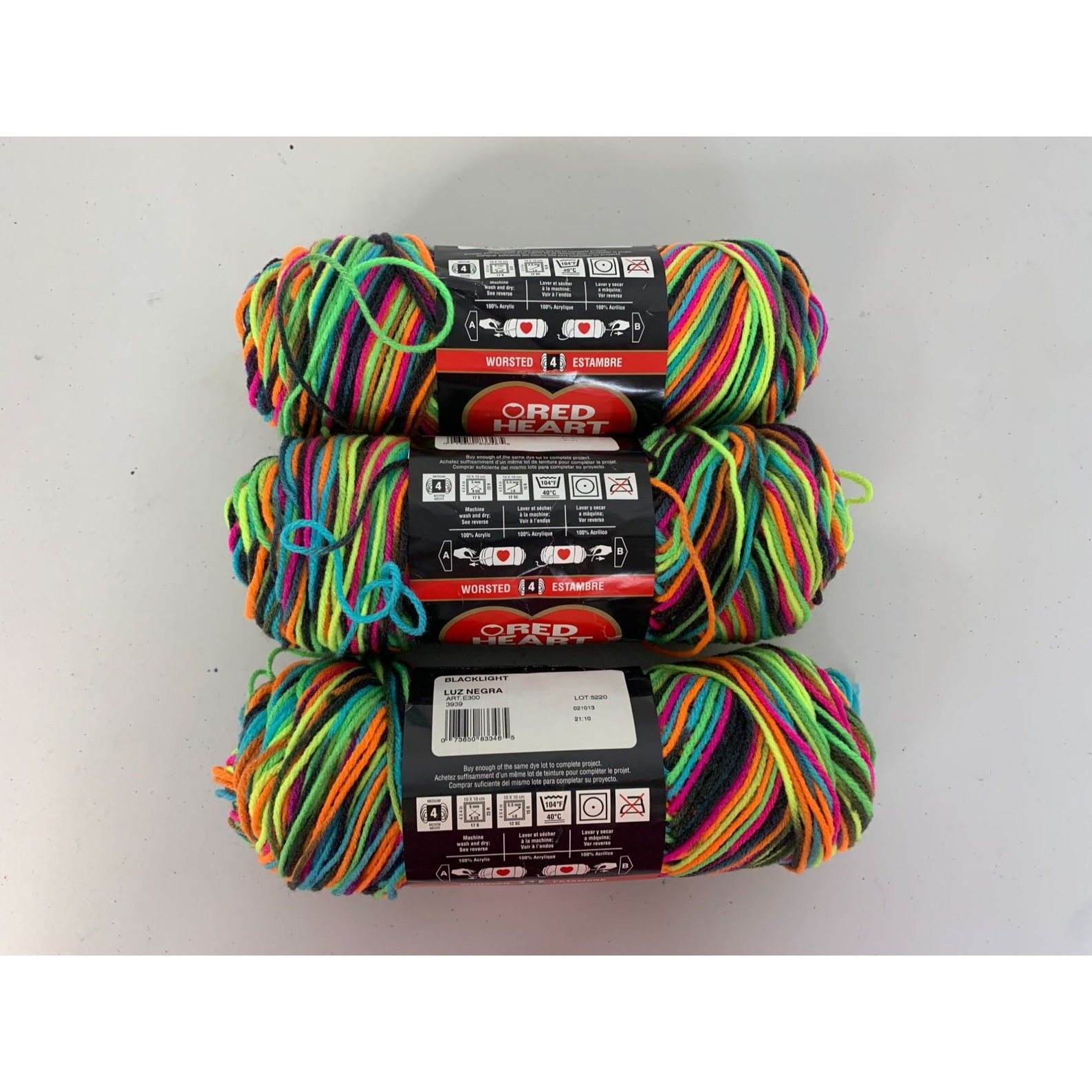 Red Heart Super Saver Yarn Blacklight Ombre Medium Worsted 5 Etsy