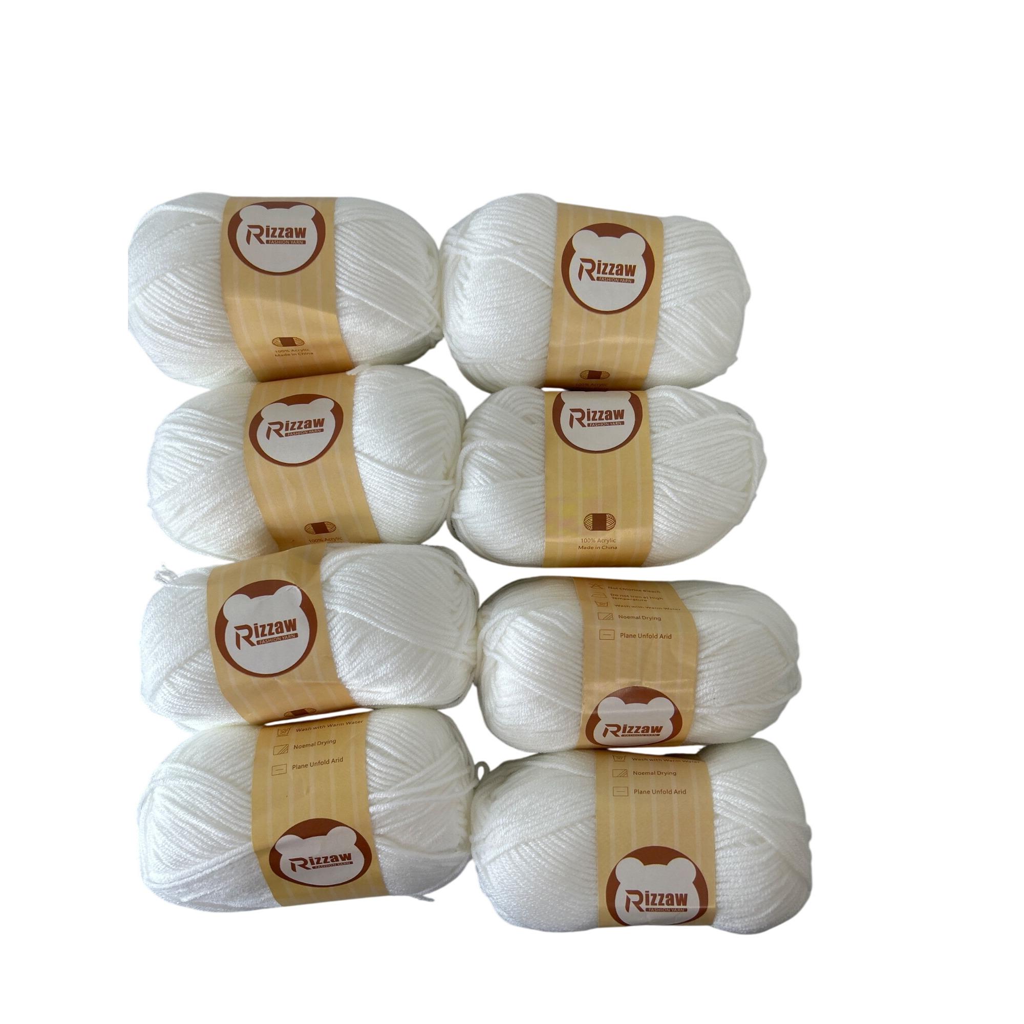 Rizzaw White Acrylic Yarn 250 Lot of 8 - Etsy