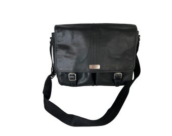 Vintage Coach 5180 Black Leather Briefcase-metropolitan Brief Bag