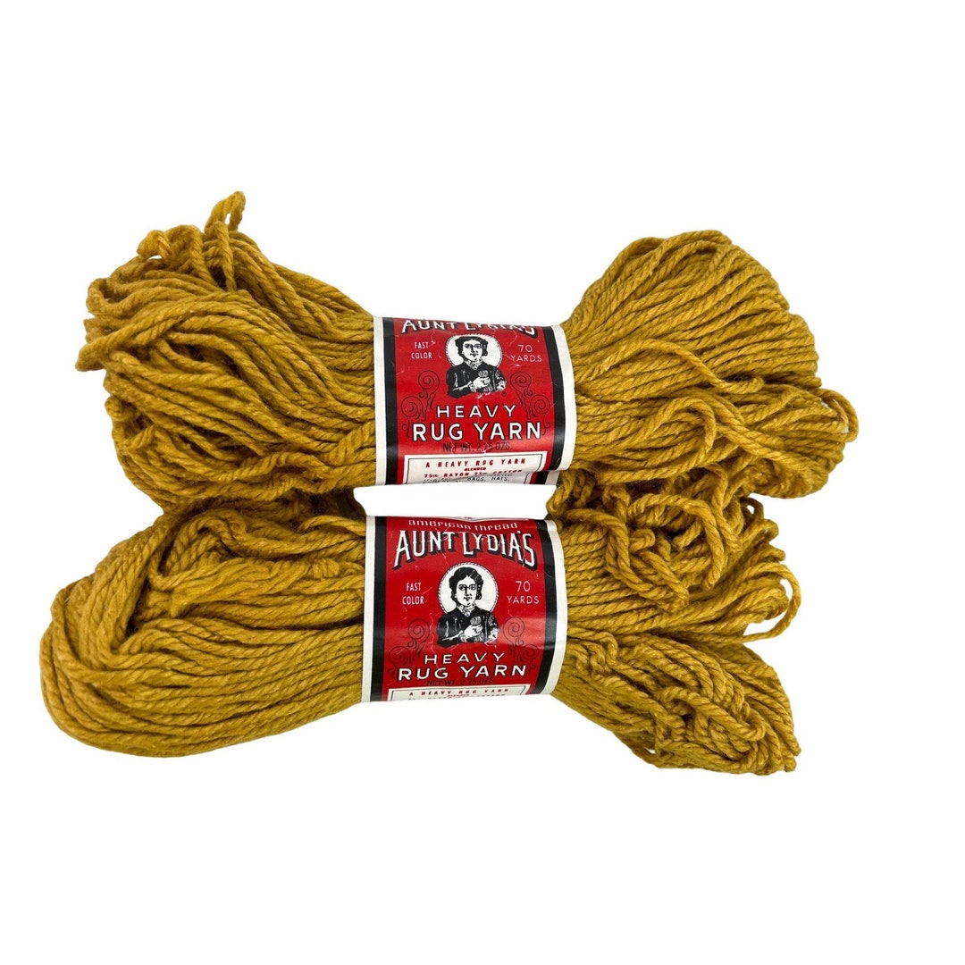 Aunt Lydia's Heavy Rug Yarn Antique Gold Rayon Cotton 2.25 Etsy