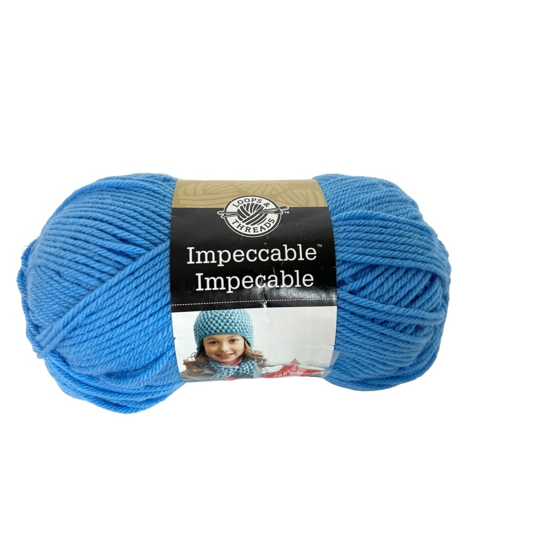 Loops and threads impeccable yarn clear blue 4 5 oz acrylic at369 etsy