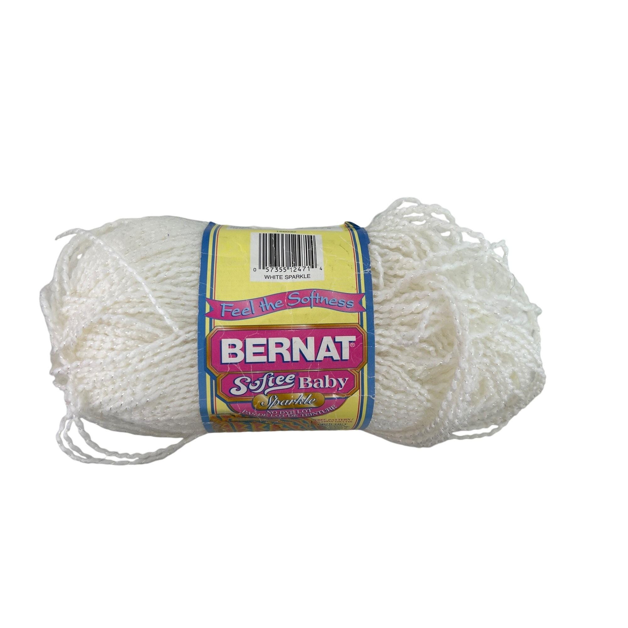 Bernat Softee Baby Yarn White Sparkle 4.25 Oz Canada AT821 Etsy