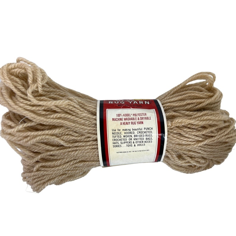 Aunt Lydia's Heavy Rug Yarn Beige 3.2 Oz 140 Yds Polyester AT479 VTG Etsy