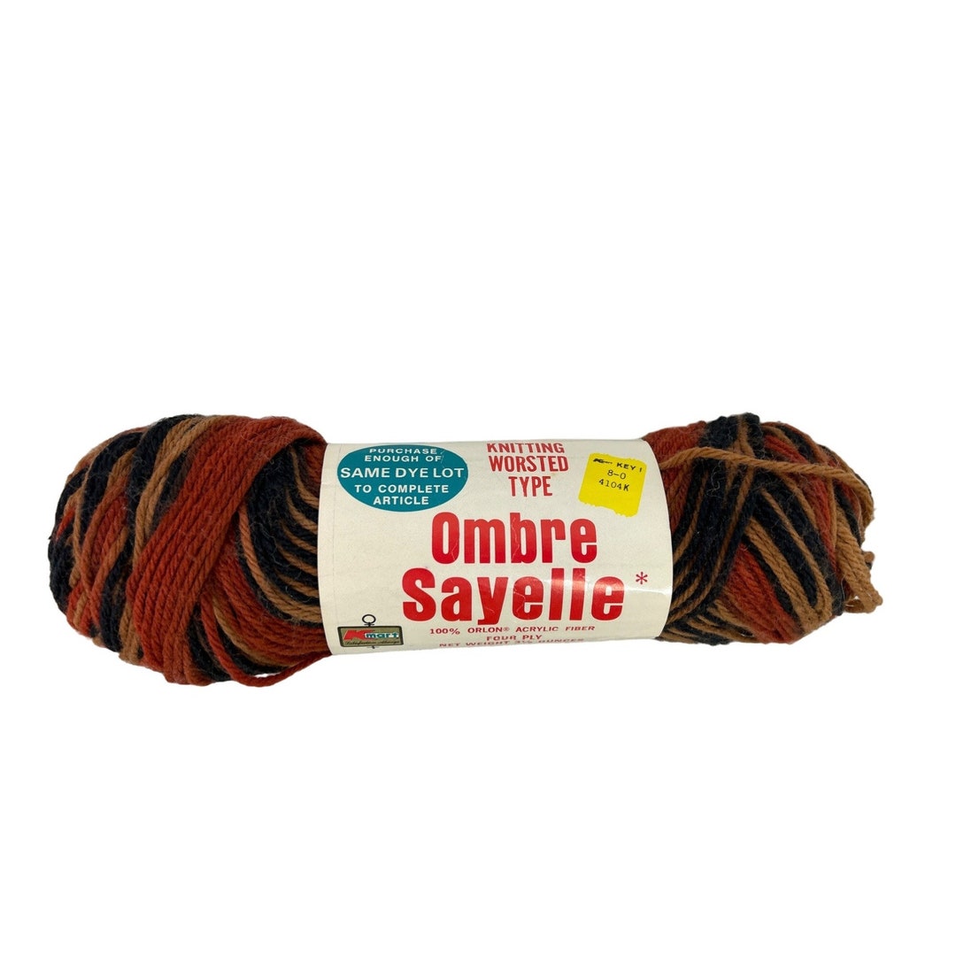 Kmart Sayelle Yarn Earth Gold Rust Black Ombré 3.5 Oz Acrylic Etsy