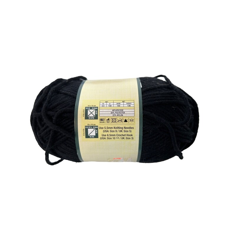 Yarn Bee Comfy Classic Yarn Black 3.5 Oz AT475 Etsy