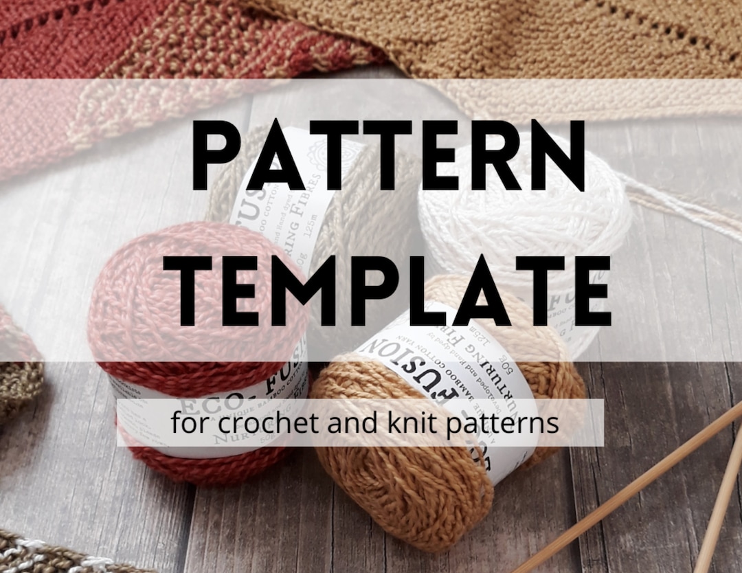 Crochet Pattern Template, Printable Template for Crochet Patterns Crochet Pattern Template, Printable Template for Crochet Patterns