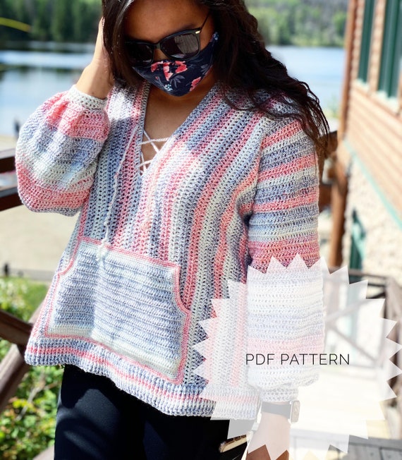 Cozy Crochet Sweater Pattern for Sizes XS-XL Beginner Crochet