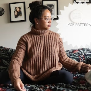 Crochet Sweater Pattern, Modern Crochet Sweater, Crochet Women Sweater, Easy Oversized Crochet Sweater, Crochet Pullover Sweater Pattern