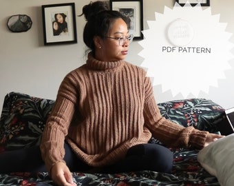 Crochet Sweater Pattern, Modern Crochet Sweater, Crochet Women Sweater, Easy Oversized Crochet Sweater, Crochet Pullover Sweater Pattern
