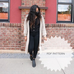 Crochet Cardigan Pattern | Low Tide Cardigan Crochet Pattern | Crochet Cardigan Pattern | Modern Crochet Cardigan | Begginer Crochet Pattern