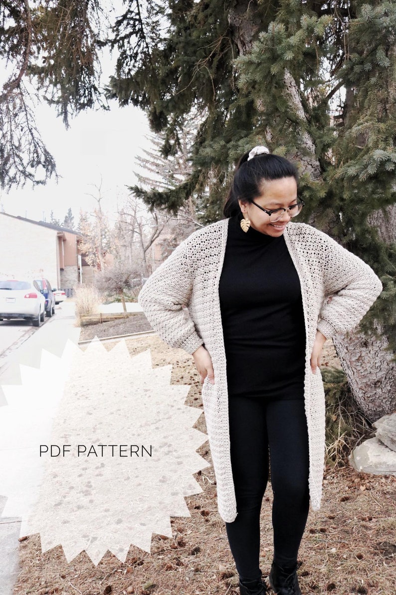 Crochet Cardigan Pattern Low Tide Cardigan Crochet Pattern Crochet Cardigan Pattern Modern Crochet Cardigan Begginer Crochet Pattern image 3