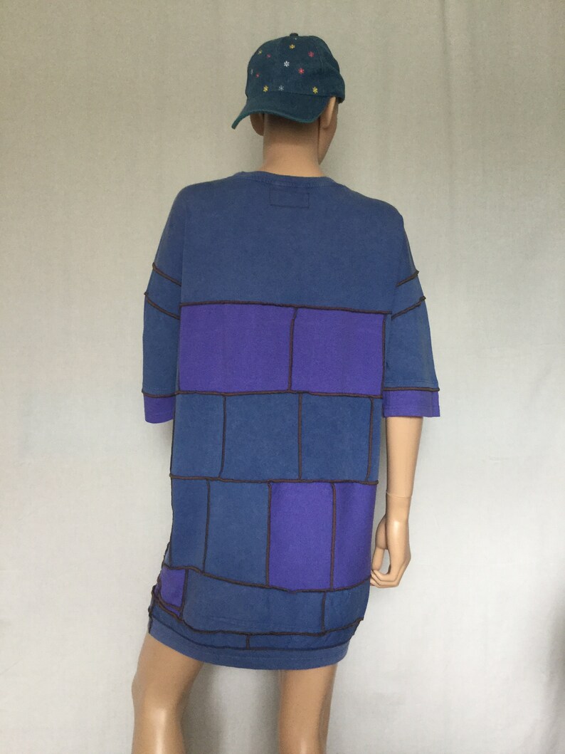M L Boho Patchwork Shabby Chic Summer Tunic Top Festival T-shirt Dress