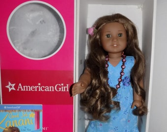 HTF Retired GOTY Kanani American Girl of Year 18" Doll LNIB w Meet Outfit, Dog Barksee, Book