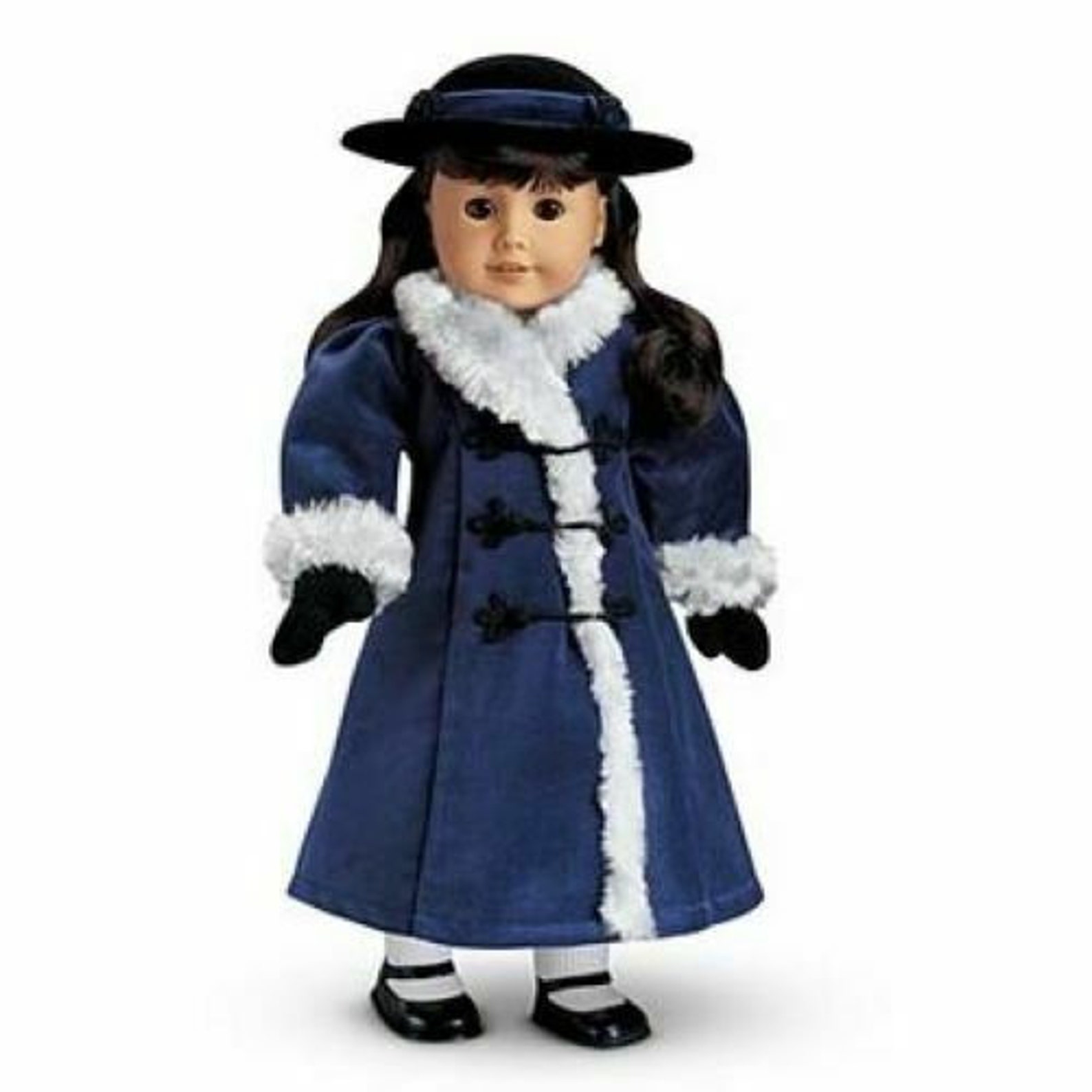 Retired American Girl Samantha Purple Velvet Winter Coat Hat Etsy