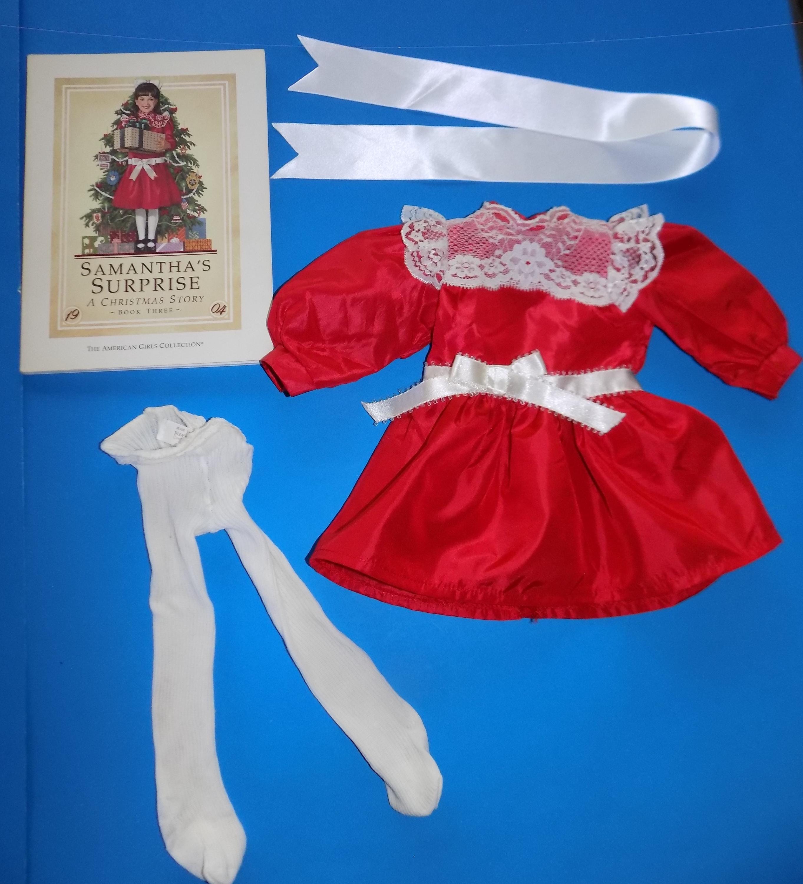 American Girl Samantha's Red Christmas Dress