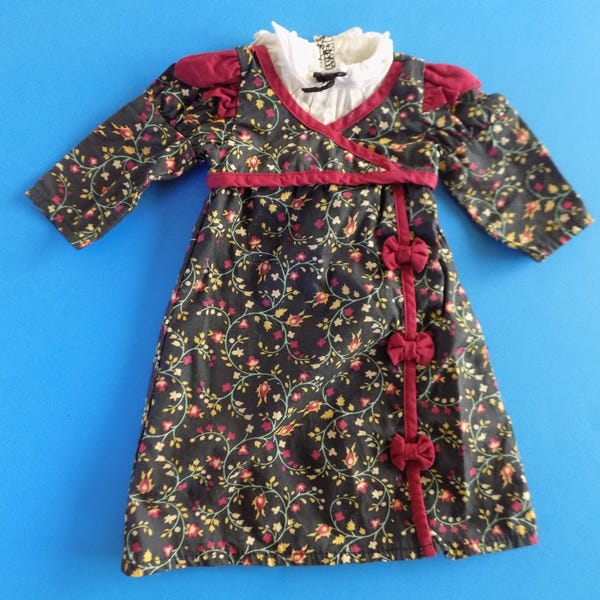 Poupée American Girl RARE Robe Josefina Fiesta Poupée American Girl Garniture florale bordeaux