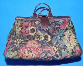 Retired Pleasant Company Kirsten Carpet Bag American Girl Doll Tapestry Carpetbag