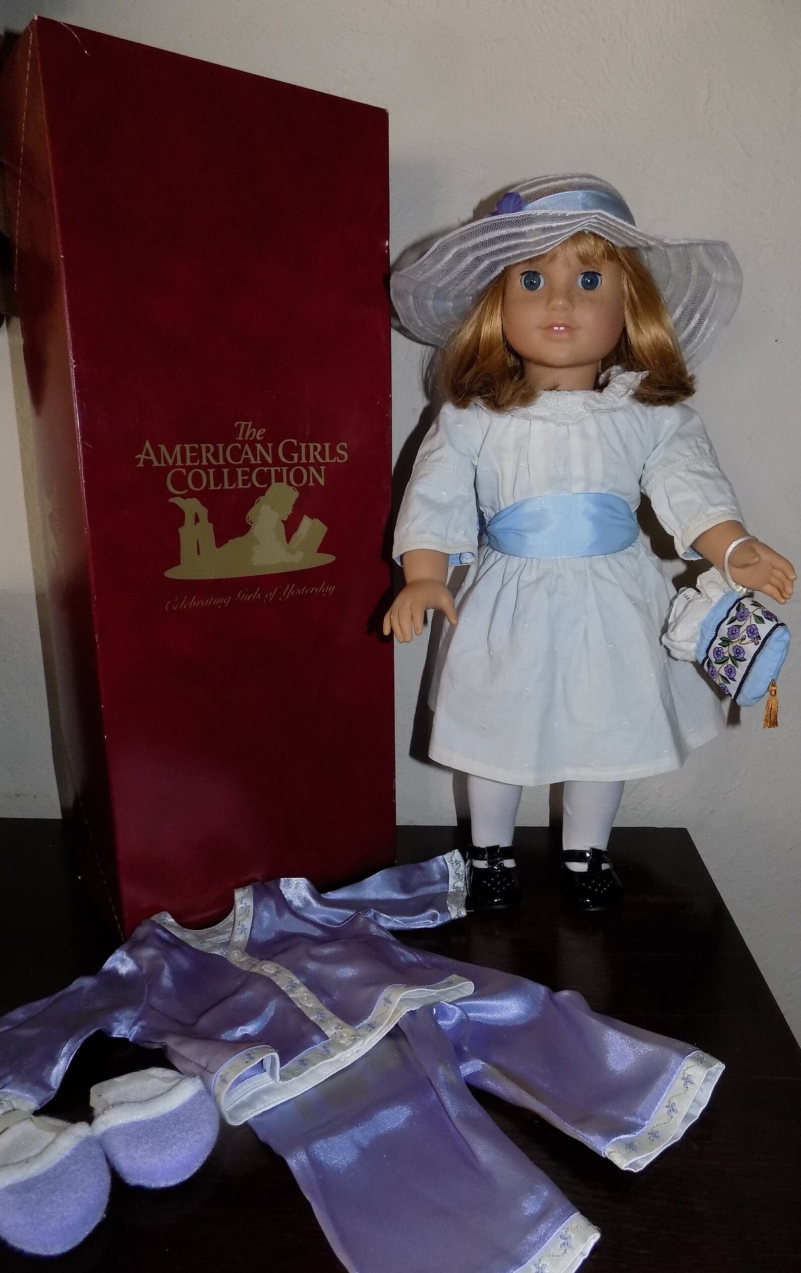 Pleasant Company Nellie American Girl Doll w Meet Dress Hat Etsy