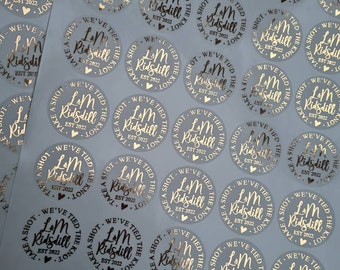 Take a shot stickers, take a shot we've tied the knot  Wedding Stickers, Custom Stickers, envelope seals,  favour stickers