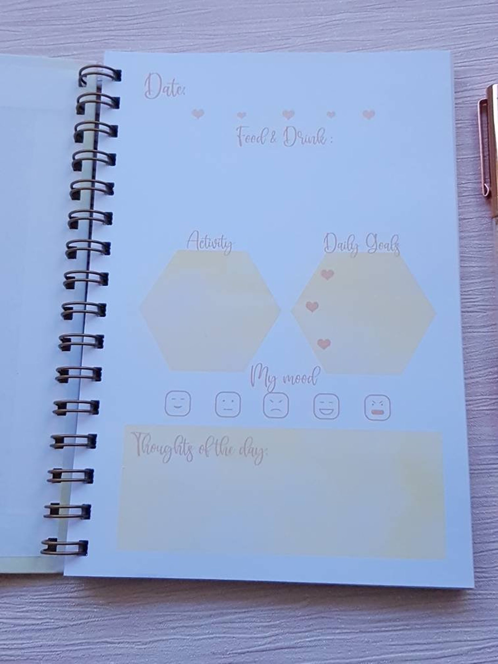 Health Journal Wellbeing Diary Mental Health Diary Health Etsy UK