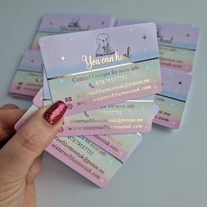 Personalised Foiled Business Cards, Logo Design, Glossy Finish, Single Sided