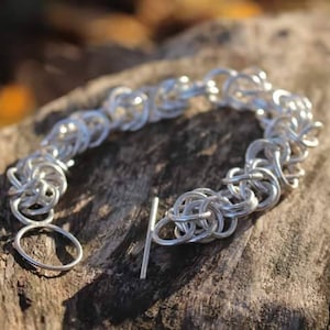 Hand made Heavy Byzantine BRACELET STERLING SILVER