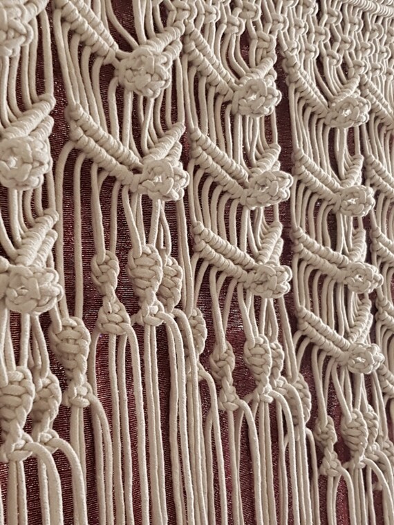 Macramé Rideau macramé Tenture murale chambre diviseur mariage décor ... Macramé Rideau macramé Tenture murale chambre diviseur mariage décor ...