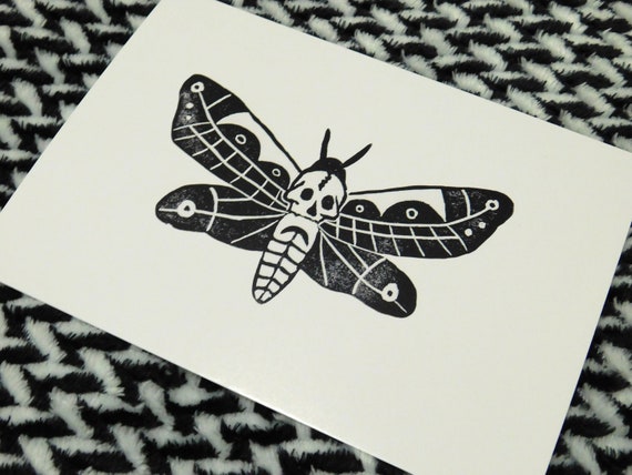 5x7 Death's Head Moth Print - Etsy