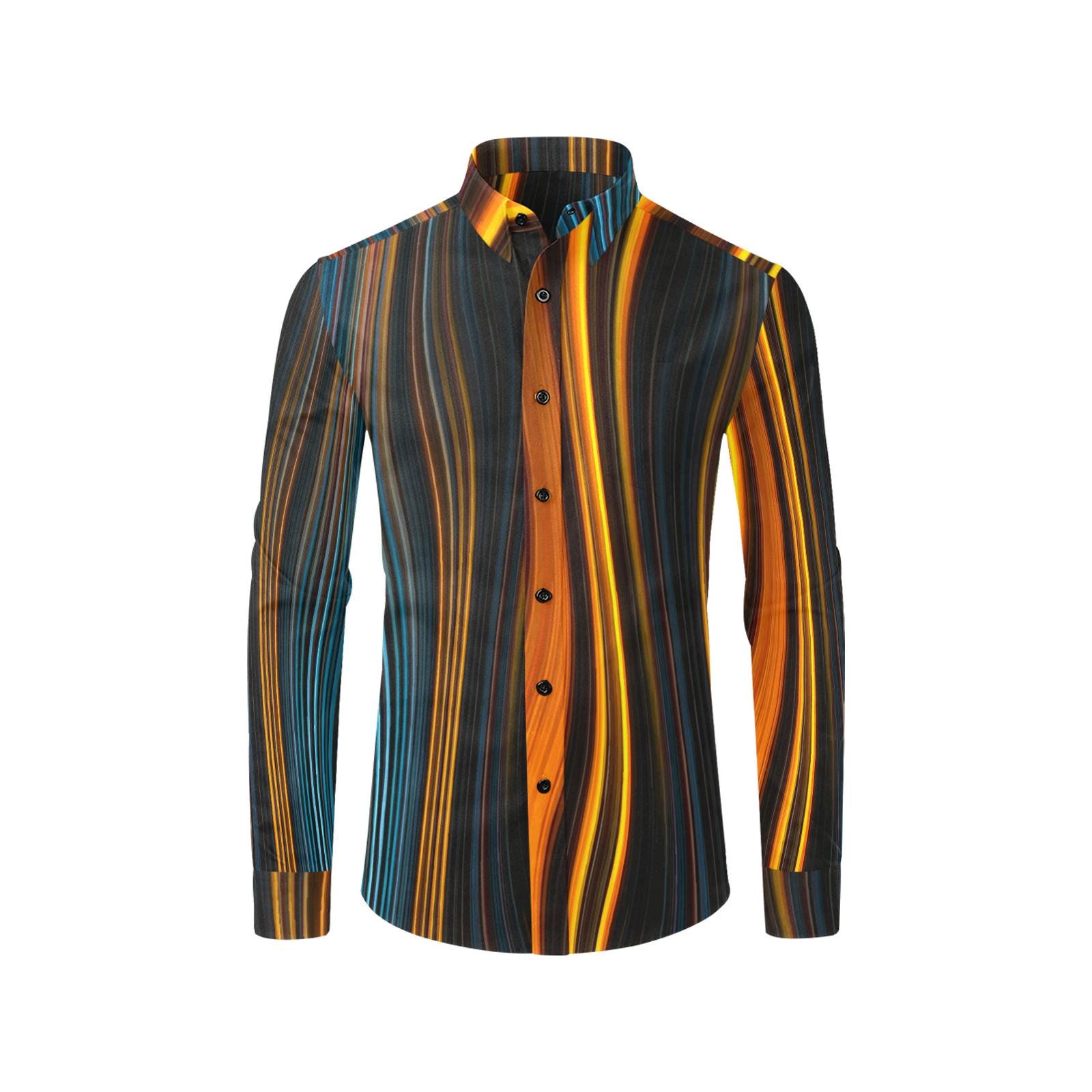 open lace back dress Men's Orange Violet Striped Italian Linen Sport Shirt – Ike Behar