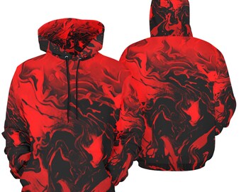 red black hoodie