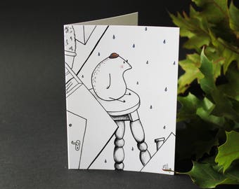 Regenachtige dagen - wenskaart - lege kaart - magische - sprookje - kwekerij - Design