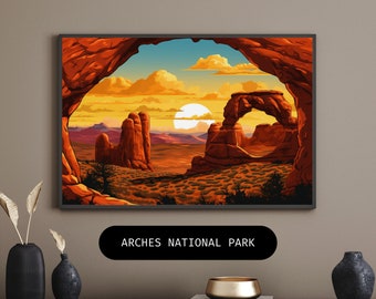 Arches National Park DIGITAL Print - Scenic Landscape Wall Decor - Art téléchargeable