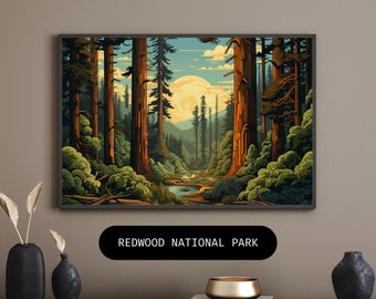 Redwood Forest DIGITAL Print - Wall Art - Nature Lover's Dream - Photographie de paysage de haute qualité - Vibrant Home Decor