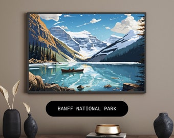 Impression numérique du parc national de Banff - Art de paysage fascinant - Wilderness canadien - Téléchargement immédiat