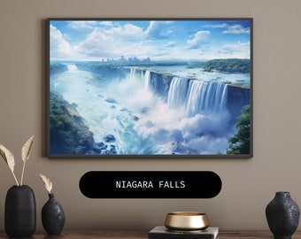 Niagara Falls DIGITAL Print, Vibrant Landscape Travel Art, High-Resolution Instant Download, Perfect Wall Decor for Travel Enthusiasts