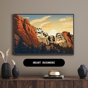 Mount Rushmore DIGITAL Print - High-Quality Wall Art for Home & Office Decor - Iconic American Landmark Artwork