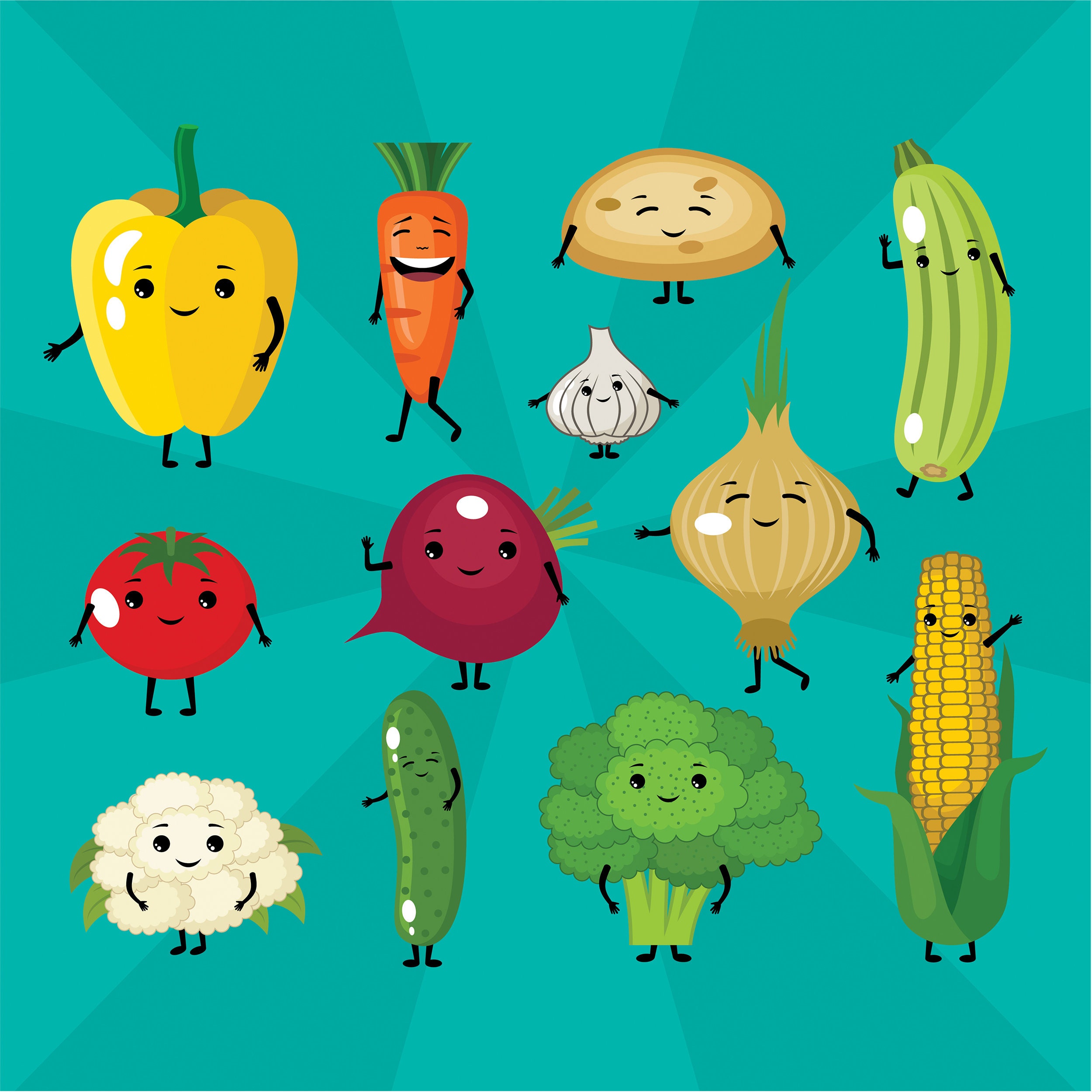 Funny Vegetables Clipart. Pepper Carrots Potatoes Zucchini - Etsy Funny Vegetables Clipart. Pepper Carrots Potatoes Zucchini - Etsy