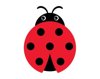 Ladybug single clipart. Ladybug graphic. Digital images, instant download.