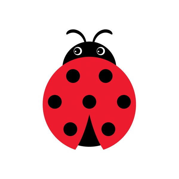 Clipart unique Ladybug. Graphique de coccinelle. Images numériques, téléchargement instantané.
