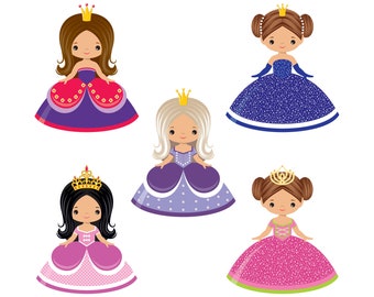 Princess Printable Clipart. Printable Doll. Printable games. Printable Toys. Digital doll