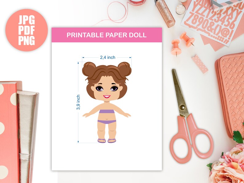 Paper Printable Doll. Printable Games. Paper Doll. Printable Toys. Cut ...