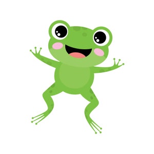 Frog single clipart. Frog graphic. Digital images, instant download.