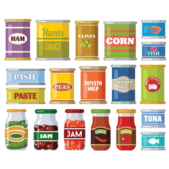 Canned Vegetables Clipart
