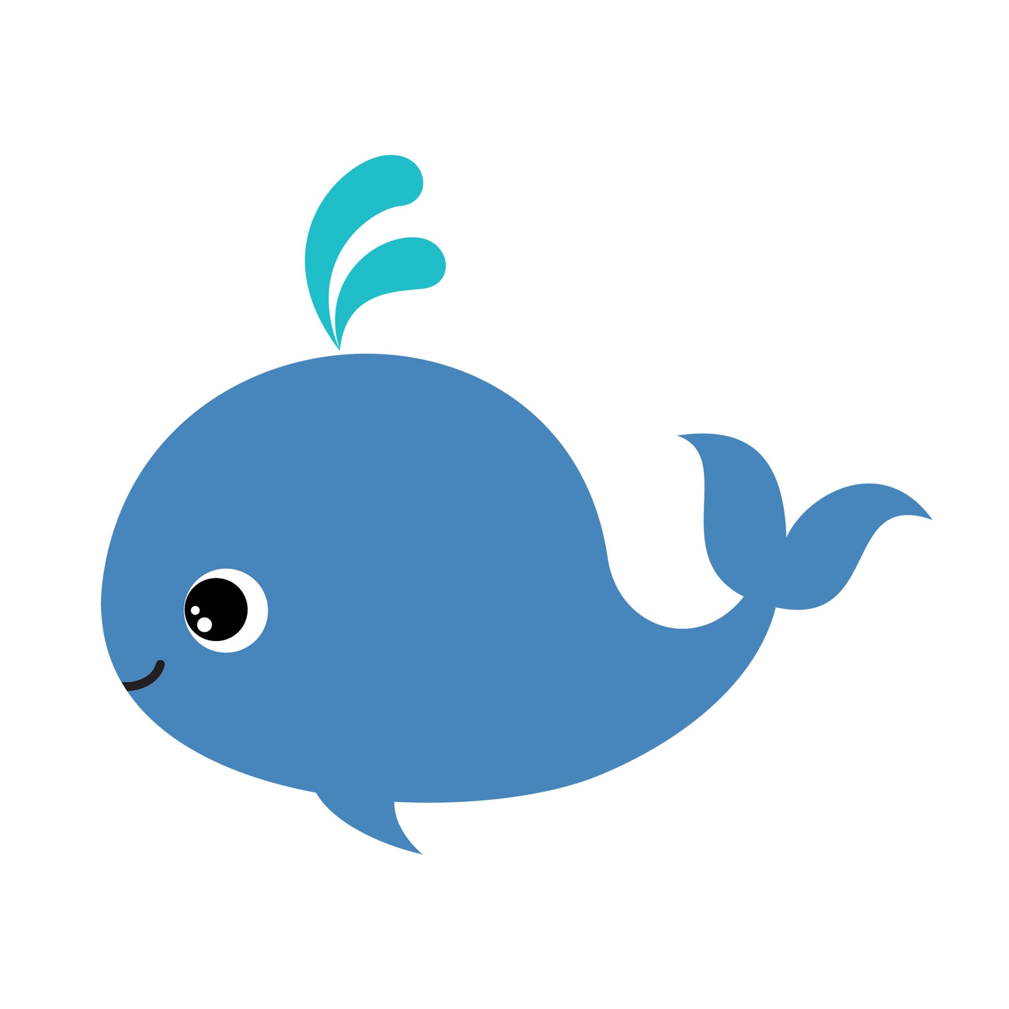 cute baby whale clipart