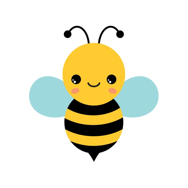 Bee single clipart. Bee graphic. Digital images, instant download.